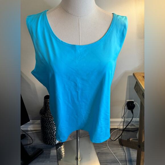Ruby Rd. Vibrant Aqua Tank Top - Picture 2 of 4